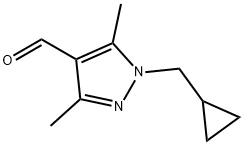 1-CYCLOPROPYLMETHYL-3,5-DIMETHYL-1H-PYRAZOLE-4-CARBALDEHYDE 结构式
