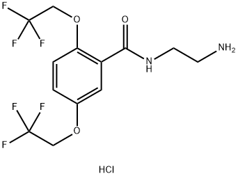 2-([2,5-BIS(2,2,2-TRIFLUOROETHOXY)BENZOYL]AMINO)-1-ETHANAMINIUM CHLORIDE 结构式