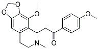 2-(4-METHOXY-6-METHYL-5,6,7,8-TETRAHYDRO-[1,3]DIOXOLO[4,5-G]ISOQUINOLIN-5-YL)-1-(4-METHOXY-PHENYL)-ETHANONE 结构式