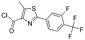 2-(3-FLUORO-4-TRIFLUOROMETHYL-PHENYL)-5-METHYL-THIAZOLE-4-CARBONYL CHLORIDE 结构式