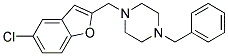 1-Benzyl-4-[(5-chloro-1-benzofuran-2-yl)methyl]piperazine 结构式