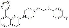 2-(4-[2-(4-FLUOROPHENOXY)ETHYL]PIPERAZIN-1-YL)-8-(3-THIENYL)QUINOLINE 结构式