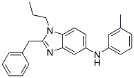 (2-BENZYL-1-PROPYL-1H-BENZOIMIDAZOL-5-YL)-M-TOLYL-AMINE 结构式