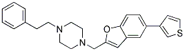 1-(2-PHENYLETHYL)-4-([5-(3-THIENYL)-1-BENZOFURAN-2-YL]METHYL)PIPERAZINE 结构式