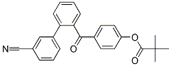 2,2-DIMETHYLPROPIONIC ACID 4-(3'-CYANOBIPHENYL-2-CARBONYL)-PHENYL ESTER 结构式