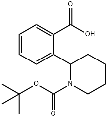 2-(1-(TERT-BUTOXYCARBONYL)PIPERIDIN-2-YL)BENZOIC ACID 结构式