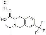 2-ISOPROPYL-7-TRIFLUOROMETHYL-1,2,3,4-TETRAHYDRO-ISOQUINOLINE-3-CARBOXYLIC ACID HYDROCHLORIDE 结构式