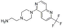 2-(4-[2-(TRIFLUOROMETHYL)-1,6-NAPHTHYRIDIN-5-YL]PIPERAZIN-1-YL)ETHANAMINE 结构式