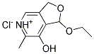 1-ETHOXY-1,3-DIHYDRO-7-HYDROXY-6-METHYLFURO(3,4-C)PYRIDINIUM CHLORIDE 结构式