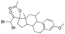 17-(2,2-dibromoacetyl)-3-methoxy-11,13-dimethyl-7,8,9,11,12,13,14,15,16,17-decahydro-6H-cyclopenta[a]phenanthren-17-yl acetate 结构式