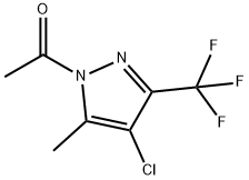 1-乙酰基-4-氯-5-甲基-3-(三氟甲基)-1H-吡唑 结构式