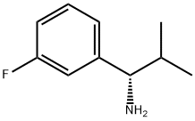 (1S)-1-(3-氟苯)-2-甲基丙胺 结构式