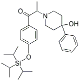 2-(4-HYDROXY-4-PHENYL-PIPERIDIN-1-YL)-1-(4-TRIISOPROPYLSILANYLOXY-PHENYL)-PROPAN-1-ONE 结构式