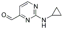 2-CYCLOPROPYLAMINO-PYRIMIDINE-4-CARBALDEHYDE 结构式