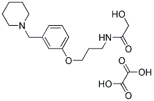 2-hydroxy-N-(3-(3-(piperidin-1-ylmethyl)phenoxy)propyl)acetamide oxalate 结构式