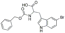 2-{[(benzyloxy)carbonyl]amino}-3-(5-bromo-1H-indol-3-yl)propanoic acid 结构式