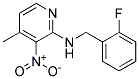 (2-Fluoro-benzyl)-(4-methyl-3-nitro-pyridin-2-yl)-amine 结构式