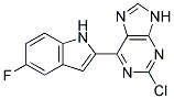 2-chloro-6-(5-fluoro-1H-indol-2-yl)-9H-purine 结构式