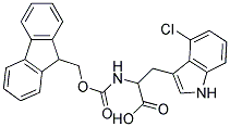 2-{[(9H-fluoren-9-ylmethoxy)carbonyl]amino}-3-(4-chloro-1H-indol-3-yl)propanoic acid 结构式