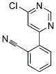 2-(6-Chloro-pyrimidin-4-yl)-benzonitrile 结构式