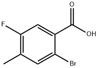 2-溴-5-氟-4-甲基苯甲酸 结构式