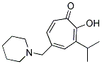 2-HYDROXY-3-ISOPROPYL-5-PIPERIDINOMETHYL-2,4,6-CYCLOHEPTATRIEN-1-ONE 结构式