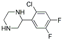2-(2-氯-4,5-二氟苯基)哌嗪 结构式