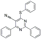 2.4-Diphenyl-6-[phenylsulfanyl]-5-pyriaidinecarbonitrile 结构式