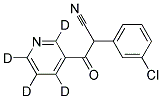 2-(3-CHLOROPHENYL)-2-CYANO-1-(3-PYRIDINYL-D4)-1-ETHANONE 结构式