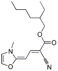 2-ETHYLHEXYL 2-CYANO-4-(3-METHYLOXAZOLIN-2-YLIDENE)CROTONATE 结构式