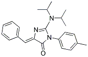 2-二异丙氨基-3-(4-甲苯基)-5-苯亚甲基-4H-咪唑啉-4-酮 结构式