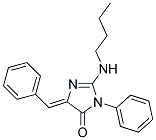 2-丁氨基-3-苯基-5-苯亚甲基-4H-咪唑啉-4-酮 结构式