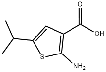 2-AMINO-5-ISOPROPYL-THIOPHENE-3-CARBOXYLIC ACID 结构式