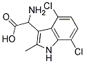 2-AMINO-2-(4,7-DICHLORO-2-METHYL-1H-INDOL-3-YL)ACETIC ACID 结构式