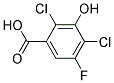 2,4-DICHLORP-3-HYDROXY-5-FLUOROBENZOIC ACID, 结构式