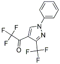 2,2,2-三氟-1-(1-苯基-3-三氟甲基-1H-吡唑-4-基)乙酮 结构式
