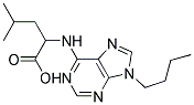 2-(9-BUTYL-9H-PURIN-6-YLAMINO)-4-METHYLPENTANOIC ACID 结构式