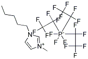 1-PENTYL-3-METHYLIMIDAZOLIUM TRIS(PENTAFLUOROETHYL)TRIFLUOROPHOSPHATE 结构式