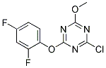 2-CHLORO-4-(2,4-DIFLUOROPHENOXY)-6-METHOXY-1,3,5-TRIAZINE, TECH 结构式