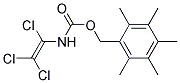 2,3,4,5,6-PENTAMETHYLBENZYL N-(1,2,2-TRICHLOROVINYL)CARBAMATE, TECH 结构式