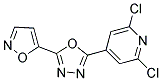 2-(2,6-Dichloro-4-pyridyl)-5-isoxazol-5-yl-1,3,4-oxadiazole, tech 结构式