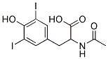 2-(ACETYLAMINO)-3-(4-HYDROXY-3,5-DIIODOPHENYL)PROPANOIC ACID, TECH 结构式