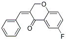 2,3-DIHYDRO-6-FLUORO-3-(PHENYLMETHYLENE)-4H-1-BENZOPYRAN-4-ONE 结构式