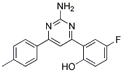 2-[2-AMINO-6-(4-METHYLPHENYL)PYRIMIDIN-4-YL]-4-FLUOROPHENOL 结构式