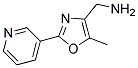 1-(5-METHYL-2-PYRIDIN-3-YL-1,3-OXAZOL-4-YL)METHYLAMIN 结构式