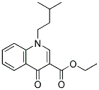 1-(3-METHYL-BUTYL)-4-OXO-1,4-DIHYDRO-QUINOLINE-3-CARBOXYLIC ACID ETHYL ESTER 结构式