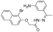 (1-Bromo-naphthalen-2-yloxy)-acetic acid [1-(3-amino-phenyl)-ethylidene]-hydrazide 结构式