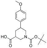 1-(TERT-BUTOXYCARBONYL)-5-(4-METHOXYPHENYL)PIPERIDINE-3-CARBOXYLIC ACID 结构式