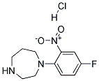 1-(4-FLUORO-2-NITROPHENYL)HOMOPIPERAZINE HYDROCHLORIDE 结构式