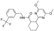 2-(4,6-DIMETHOXYPYRIMIDIN-2-YL)-N-(3-(TRIFLUOROMETHYL)BENZYL)CYCLOHEXANECARBOXAMIDE 结构式